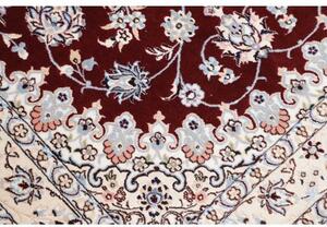 Tappeto Nain 6la Medaglione Floreale Bordeaux Avorio 105x165 Cm