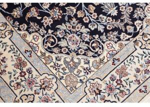 Tappeto Nain 6la Medaglione Floreale Blu Scuro Avorio 103x155 Cm