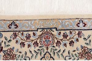 Tappeto Nain 6la Medaglione Floreale Blu Scuro Avorio 103x155 Cm