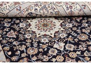 Tappeto Nain 6la Medaglione Floreale Blu Scuro Avorio 103x155 Cm