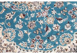Tappeto Nain 6la Medaglione Floreale Azzurro Avorio 83x121 Cm