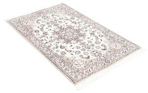Tappeto Nain 6la Medaglione Floreale Avorio Blu 83x127 Cm