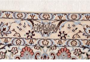 Tappeto Nain 6la Medaglione Floreale Bordeaux Avorio 105x165 Cm
