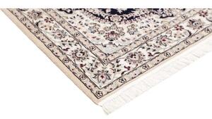 Tappeto Nain 6la Medaglione Floreale Blu Scuro Avorio 102x155 Cm