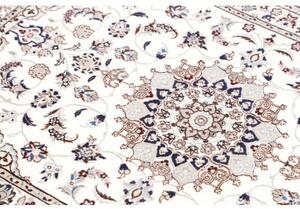 Tappeto Nain 6la Medaglione Floreale Avorio Blu Scuro 82x120 Cm