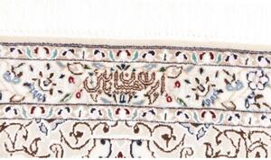 Tappeto Nain 6la Medaglione Floreale Avorio Blu 83x127 Cm
