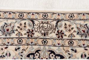 Tappeto Nain 6la Medaglione Floreale Blu Scuro Avorio 102x155 Cm