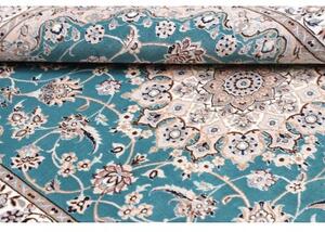 Tappeto Nain 6la Medaglione Floreale Verde Petrolio Avorio 109x145 Cm