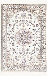 Tappeto Nain 6la Medaglione Floreale Avorio Blu Scuro 82x120 Cm