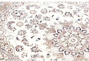 Tappeto Nain 6la Medaglione Floreale Avorio Blu 83x127 Cm