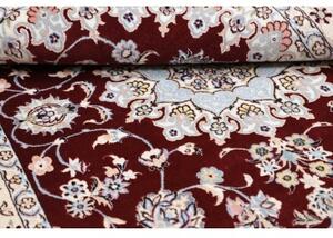 Tappeto Nain 6la Medaglione Floreale Bordeaux Avorio 105x165 Cm