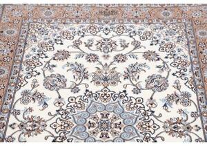 Tappeto Nain 6la Medaglione Floreale Avorio Rosa Antico 103x150 Cm