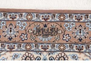 Tappeto Nain 6la Medaglione Floreale Avorio Rosa Antico 103x150 Cm