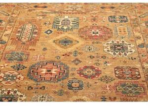 Tappeto Floralia Geometrico Ocra Blu Petrolio 167x243 Cm