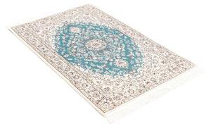 Tappeto Nain 6la Medaglione Floreale Azzurro Avorio 84x127 Cm