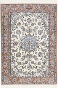 Tappeto Nain 6la Medaglione Floreale Avorio Rosa Antico 103x150 Cm