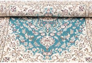 Tappeto Nain 6la Medaglione Floreale Azzurro Avorio 84x127 Cm