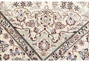 Tappeto Nain 6la Medaglione Floreale Avorio Blu 134x207 Cm