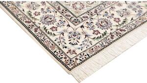 Tappeto Nain 6la Medaglione Floreale Avorio Blu 134x207 Cm