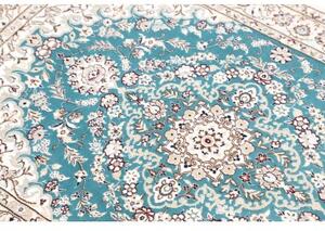 Tappeto Nain 6la Medaglione Floreale Azzurro Avorio 84x127 Cm