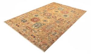 Tappeto Floralia Geometrico Ocra Blu Petrolio 167x243 Cm