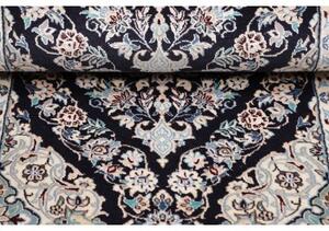 Tappeto Nain 6la Medaglione Floreale Blu Scuro Avorio Corsia 50x206 Cm