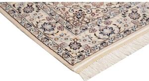 Tappeto Nain 6la Medaglione Floreale Blu Petrolio Avorio 110x164 Cm