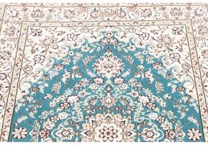 Tappeto Nain 6la Medaglione Floreale Azzurro Avorio 84x127 Cm