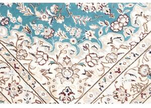 Tappeto Nain 6la Medaglione Floreale Azzurro Avorio 84x127 Cm