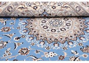 Tappeto Nain 6la Medaglione Floreale Azzurro Avorio 160x203 Cm
