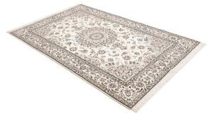 Tappeto Nain 6la Medaglione Floreale Avorio Blu 134x207 Cm