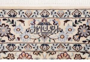 Tappeto Nain 6la Medaglione Floreale Blu Petrolio Avorio 110x164 Cm