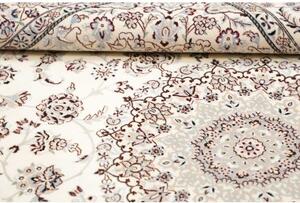 Tappeto Nain 6la Medaglione Floreale Avorio Blu 134x207 Cm