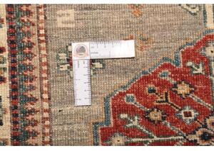 Tappeto Kazak Fine Stilizzato Beige Rosso Corsia 78x302 Cm