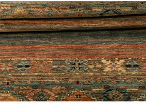 Tappeto Istintia Geometrico Marrone Blu Petrolio Corsia 82x247 Cm