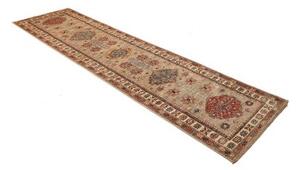 Tappeto Kazak Fine Stilizzato Beige Rosso Corsia 78x302 Cm