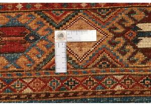 Tappeto Samarkand Geometrico Rosso Mattone Ocra Corsia 81x299 Cm