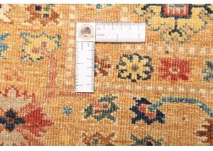 Tappeto Kazak Fine Geometrico Giallo Senape Blu 147x214 Cm