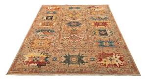 Tappeto Floralia Geometrico Beige Multicolore 152x192 Cm