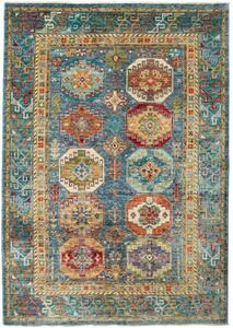 Tappeto Floralia Stilizzato Blu Rosso 150x213 Cm