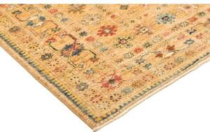 Tappeto Kazak Fine Geometrico Giallo Senape Blu 147x214 Cm