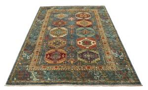 Tappeto Floralia Stilizzato Blu Rosso 150x213 Cm