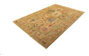 Tappeto Floralia Geometrico Marrone Ocra Blu 169x240 Cm