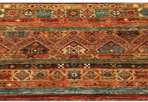 Tappeto Samarkand Geometrico Ruggine Blu Petrolio Corsia 80x250 Cm