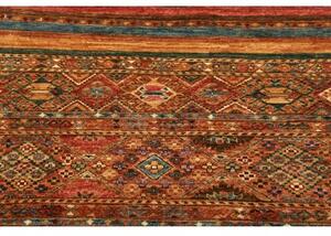 Tappeto Samarkand Geometrico Ruggine Blu Corsia 79x293 Cm