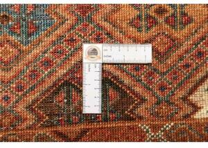 Tappeto Samarkand Geometrico Rosso Mattone Blu Petrolio Corsia 81x251 Cm