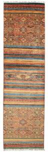 Tappeto Samarkand Geometrico Ruggine Blu Corsia 79x293 Cm