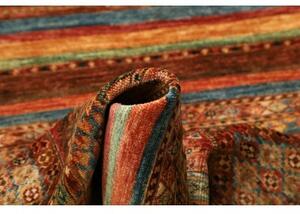 Tappeto Samarkand Geometrico Rosso Mattone Ocra Corsia 81x299 Cm
