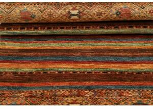 Tappeto Samarkand Geometrico Rosso Mattone Ocra Corsia 81x299 Cm