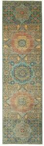 Tappeto Kairo Stilizzato Verde Petrolio Avorio Corsia 80x290 Cm